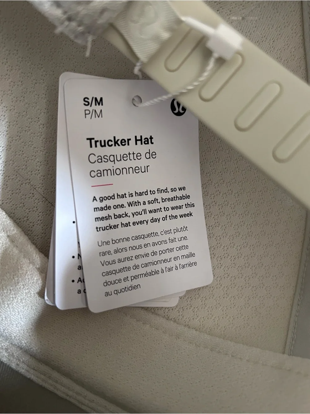 NWT Lululemon Cream Trucker Hat